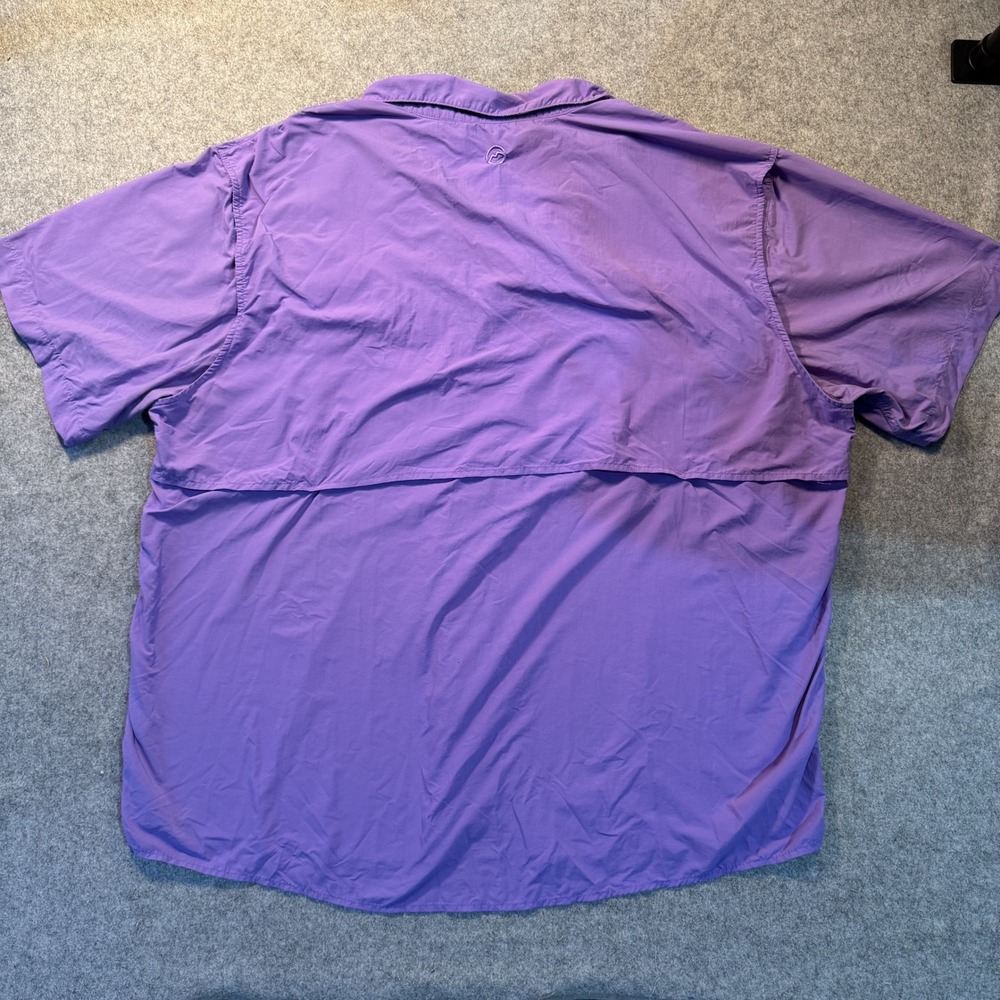 Magellan Fish Gear Relaxed Fit Shirt 4XL Purple Moisture Wicking Mesh Vent - Picture 2 of 11